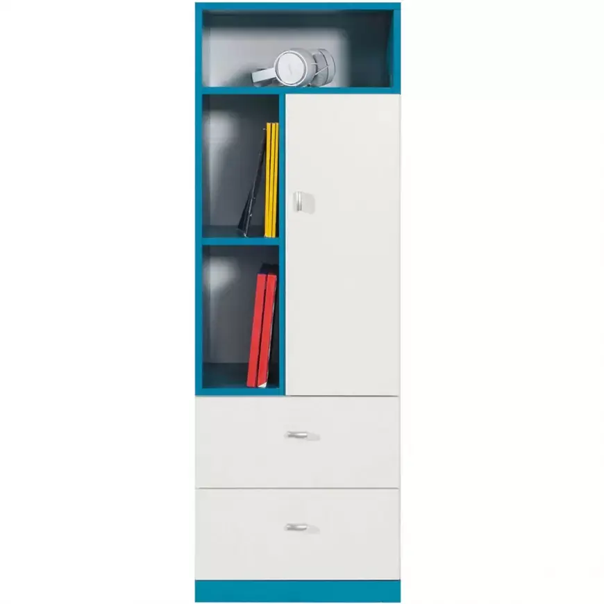 Regál Mobi 45cm Bílá/Tyrkysová