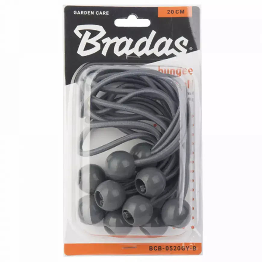 Upínací gumy s kuličkou Bungee Cord Ball 10 ks x 15 cm