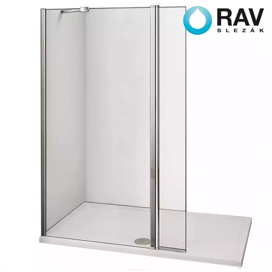 RAV-SLEZÁK Stěna walk-in Dafne (70+30)x195 čirě – chrom