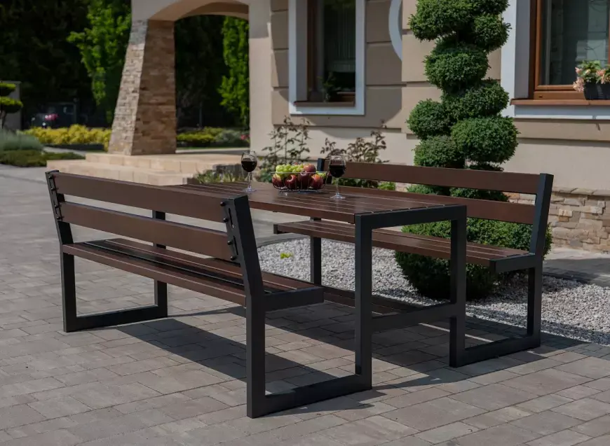 Souprava Picknik Grande s opěradlem palisandr