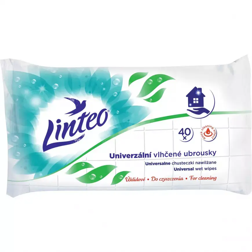 LINTEO VLHČENÉ UBROUSKY UNIVERZÁLNÍ (40 KS)