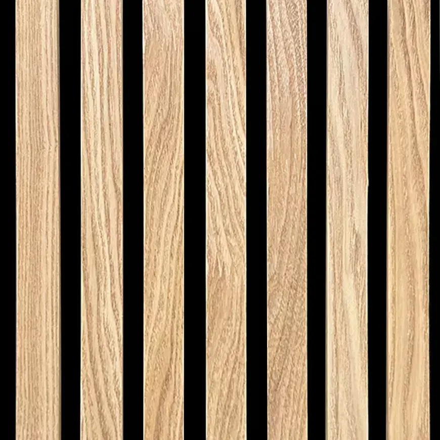 Dekorační lamela s filcem dub natural, dýhovaná 300x2650mm