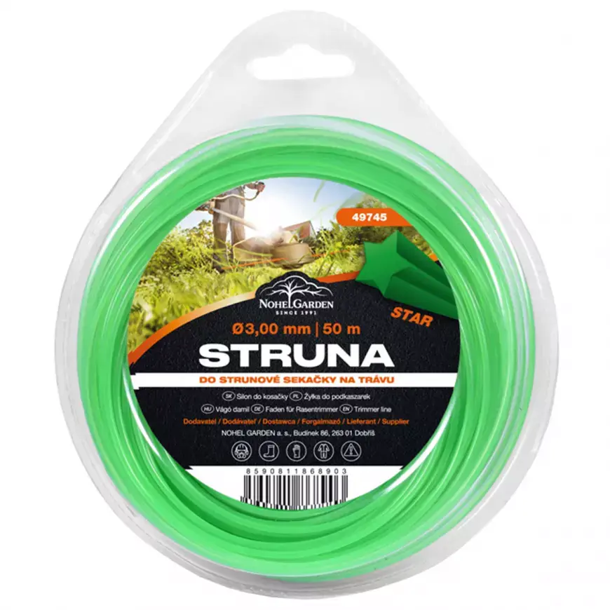 STRUNA DO SEKAČKY 3,00MM X 50M HVĚZDA