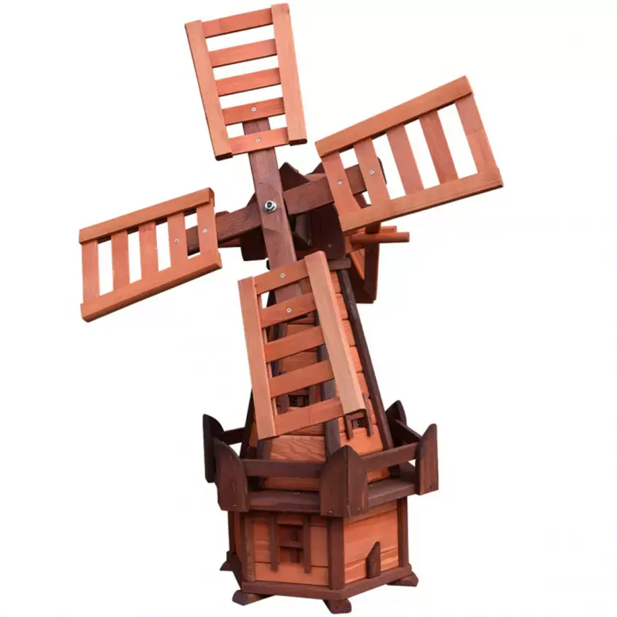 Zahradní větrný mlýn Zefir barva cihlová