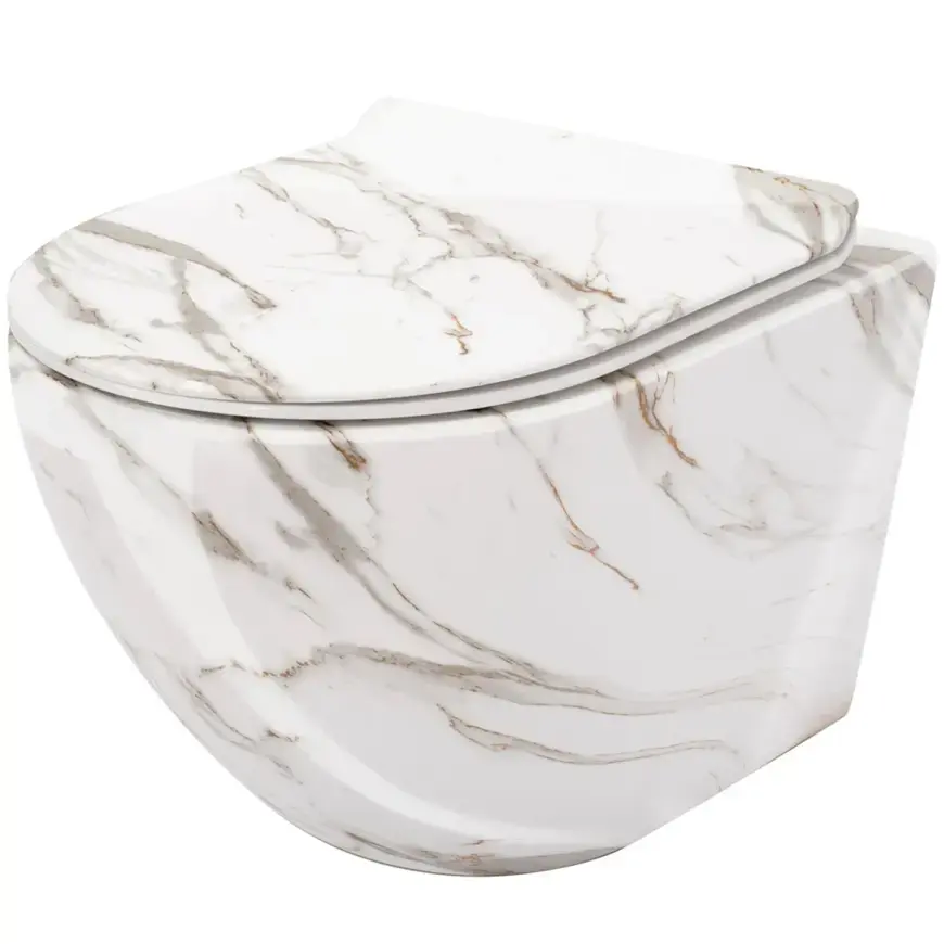 WC závěsné Carlos duroplast/Slim/Zm Lava Shiny
