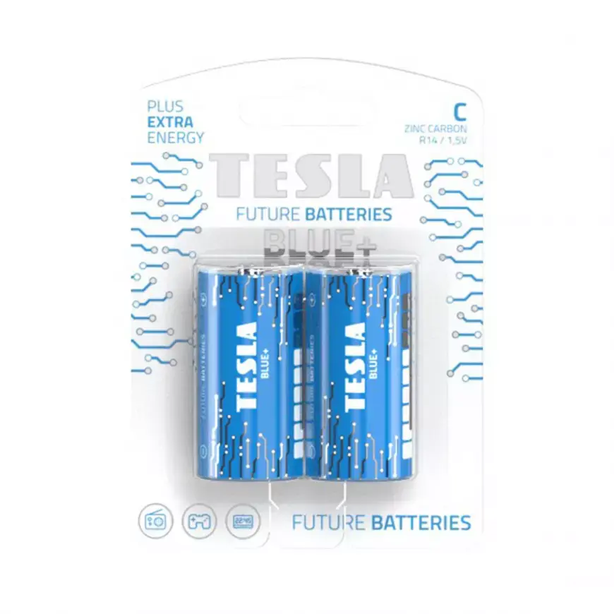Baterie Tesla C Blue+ LR14 2 ks