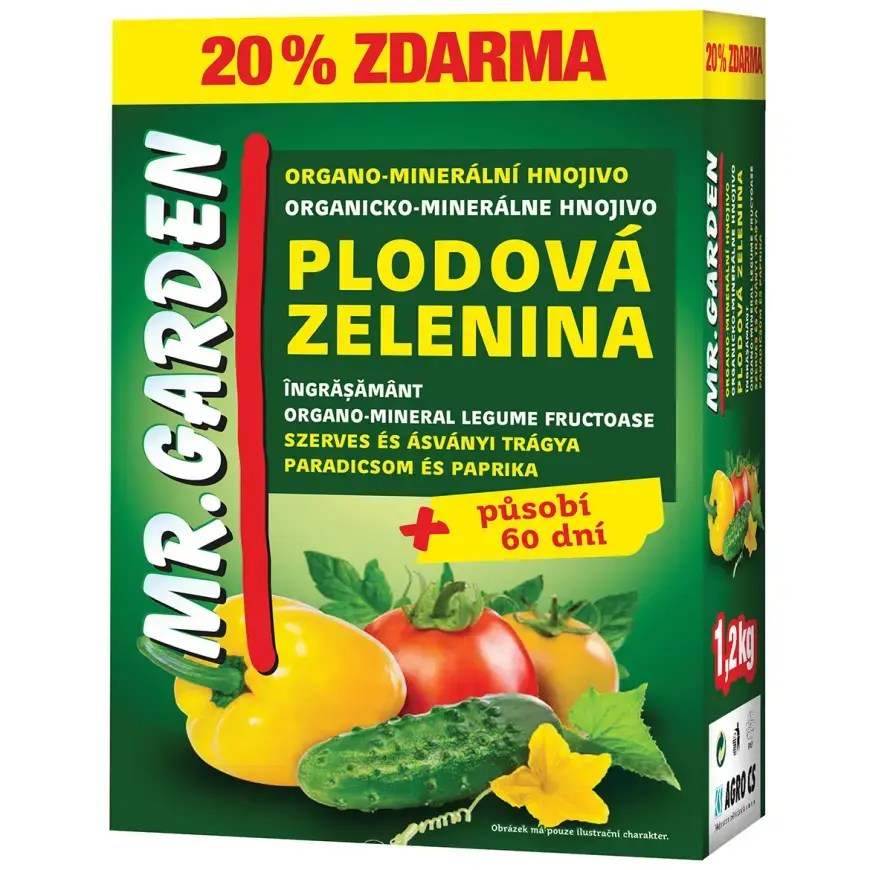AGRO CS Mr. Garden organo-minerální hnojivo Plodová zelenina 1,2 kg