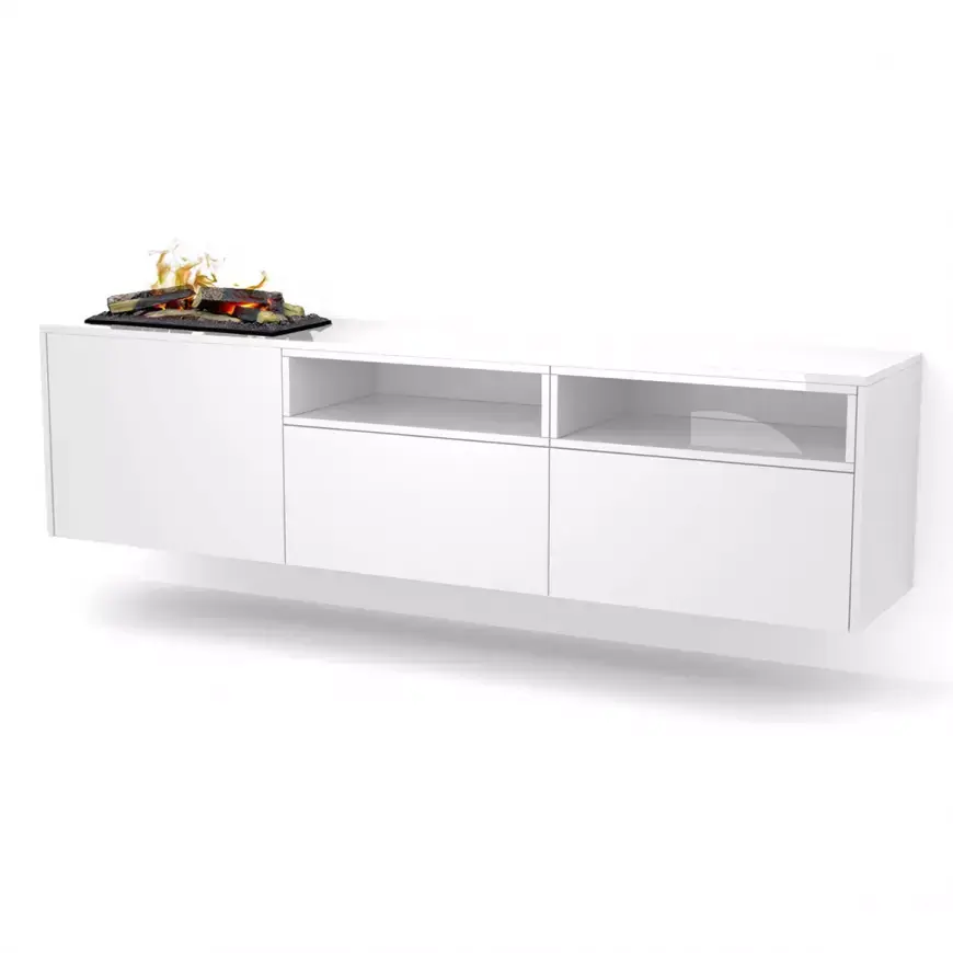 Elektrický krb Tecero Cassette 400/600 bílá/přírodní
