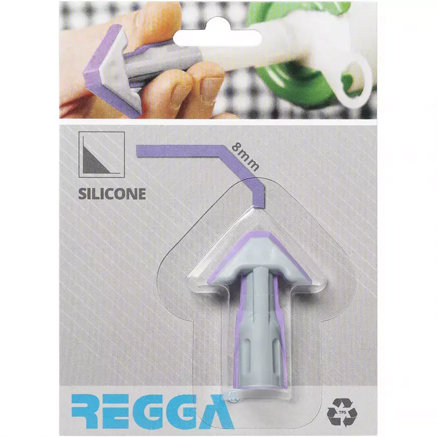 Aplikační špička na silikon Regga fialová 8 mm rovná