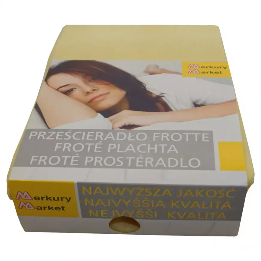 Napínací froté prostěradlo 140x200 BAR.4 krémové
