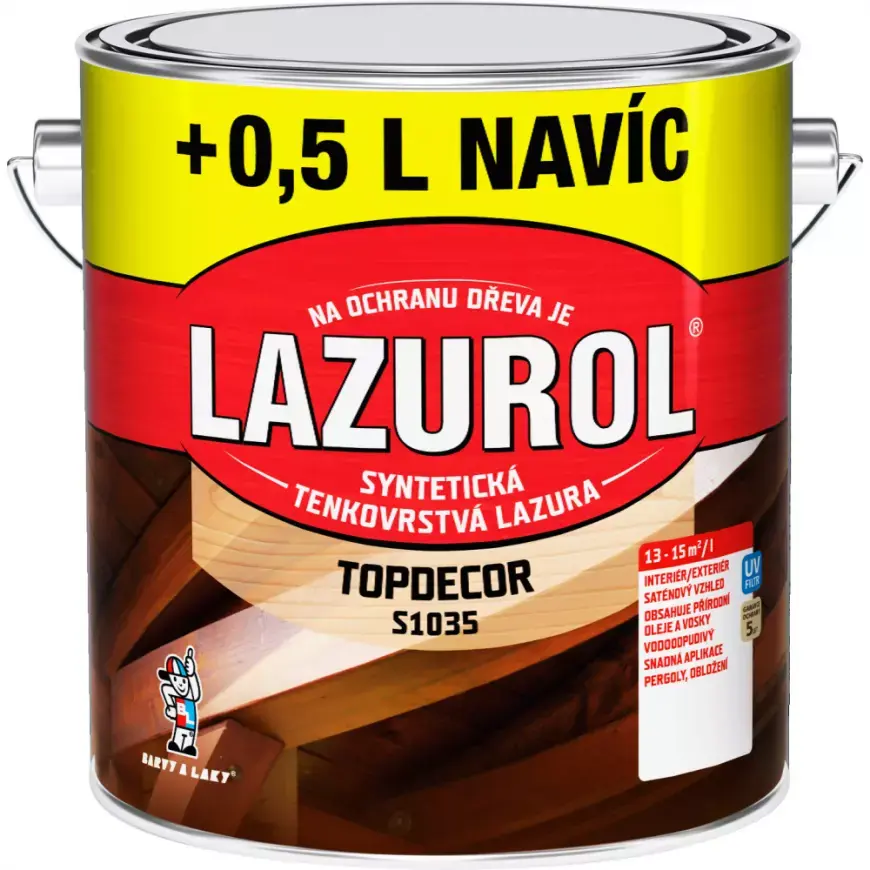 Lazurol Topdecor ořech 2,5L + 0,5L