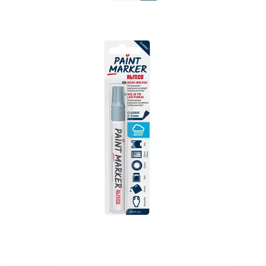 Alteco Paint Marker 8 g popisovač stříbrný 9554