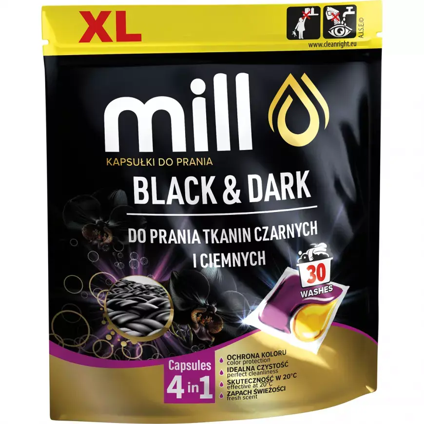 Mill black & dark kapsle pro praní 30ks