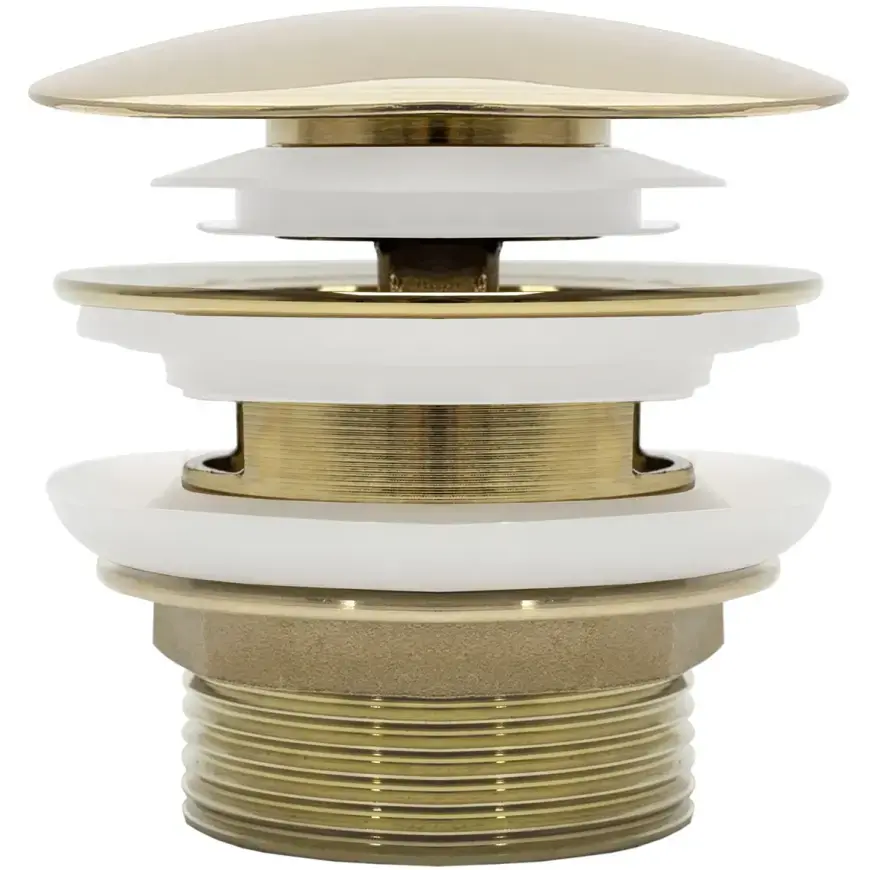 Vannová zátka s přepadem Click-clack Rea zlatá
