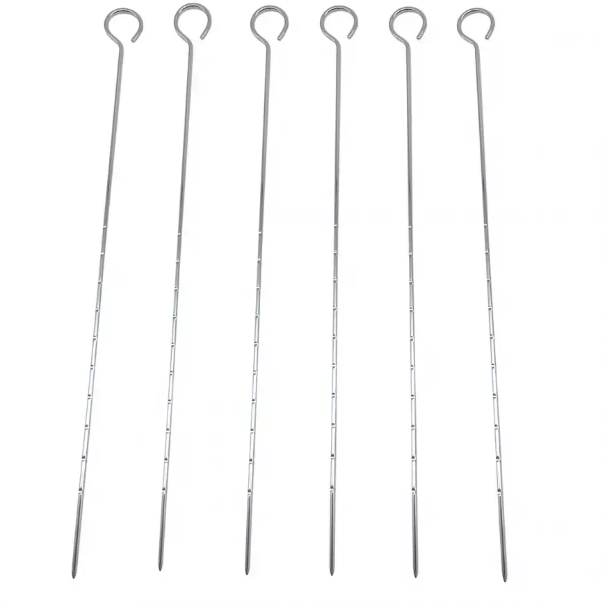 Grilovací jehly 9 ks 38 cm KY3806