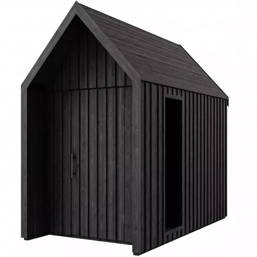 Zahradní domek Swedish Barn 1622 černý V2