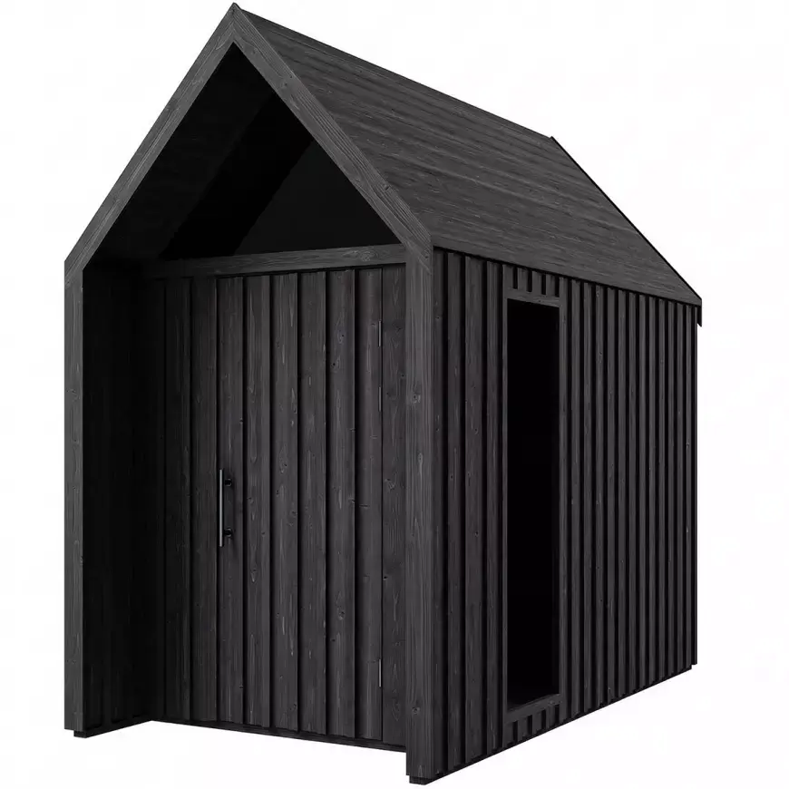 Zahradní domek Swedish Barn 1629 černý V3