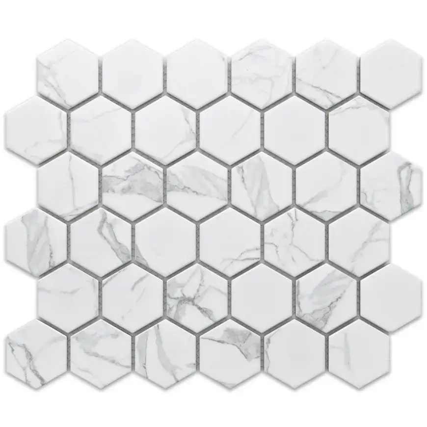 Mozaika Heksagon Classic Carrara Mat 27.7/32.3