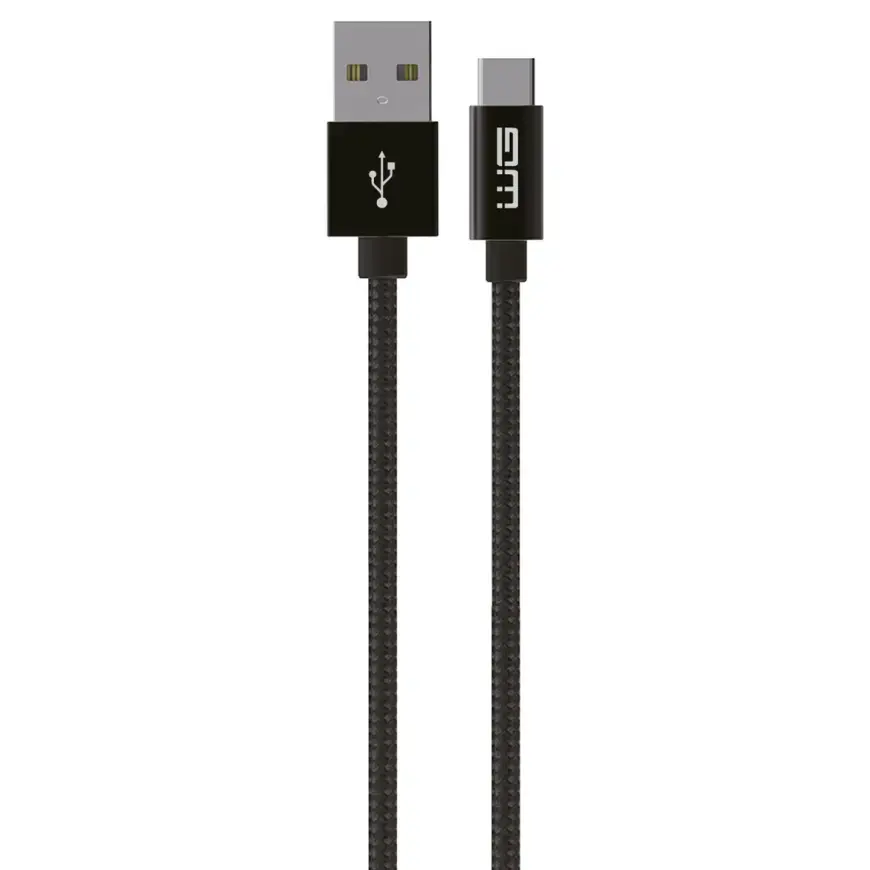 WG datový kabel USB-A TYPE-C 3A černý 100 cm