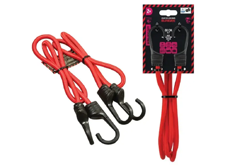 Upínací guma Quickloader Bungee 80 cm - sada 2 ks