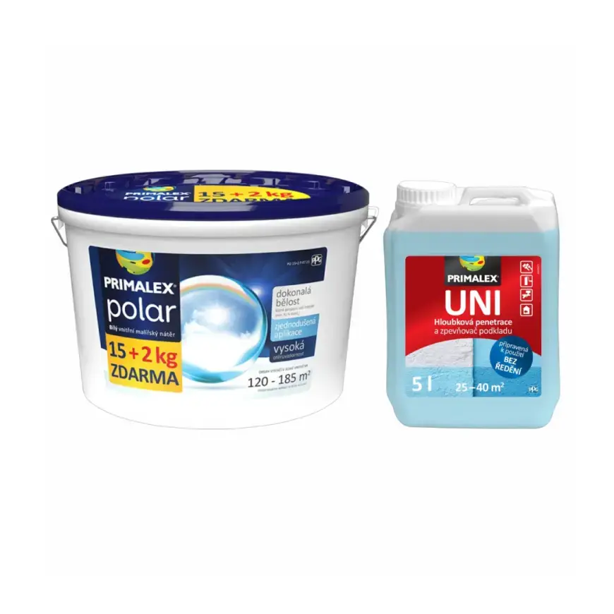 Primalex Polar 15+2kg + Penetrace Primalex 5l za 1KC