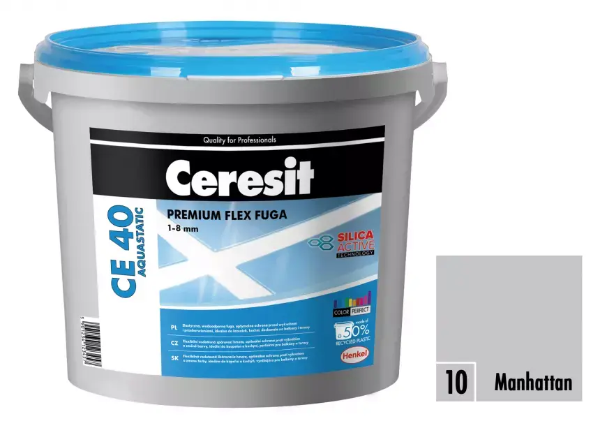 Spárovací hmota Ceresit CE 40 Aquastatic 5 kg manhattan