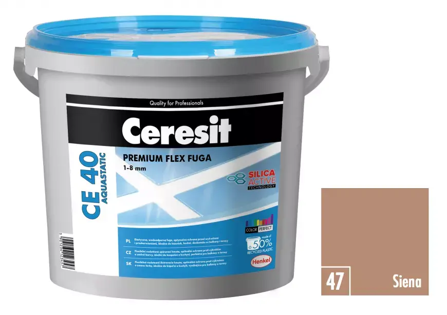 Spárovací hmota Ceresit CE 40 Aquastatic 5 kg siena