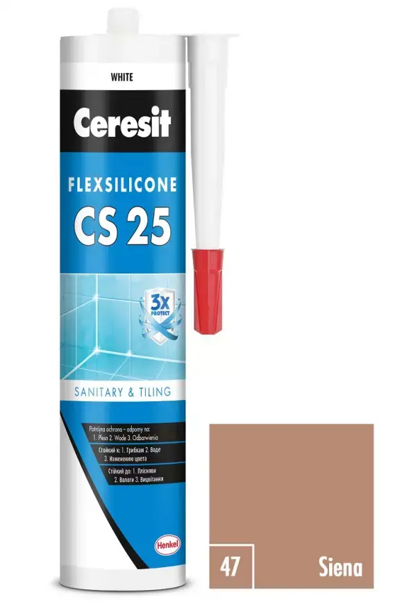 Silikon sanitární Ceresit CS25 47 siena 280 ml