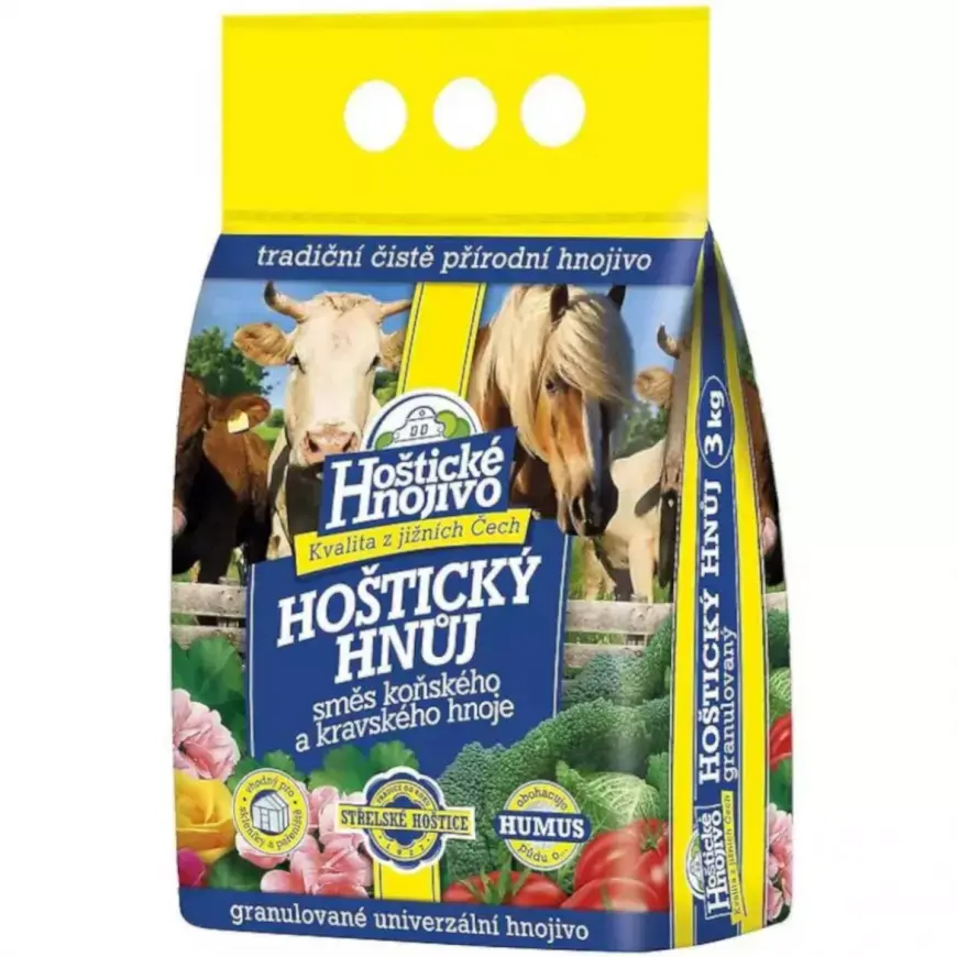 Hoštické hnojivo 3kg hnůj