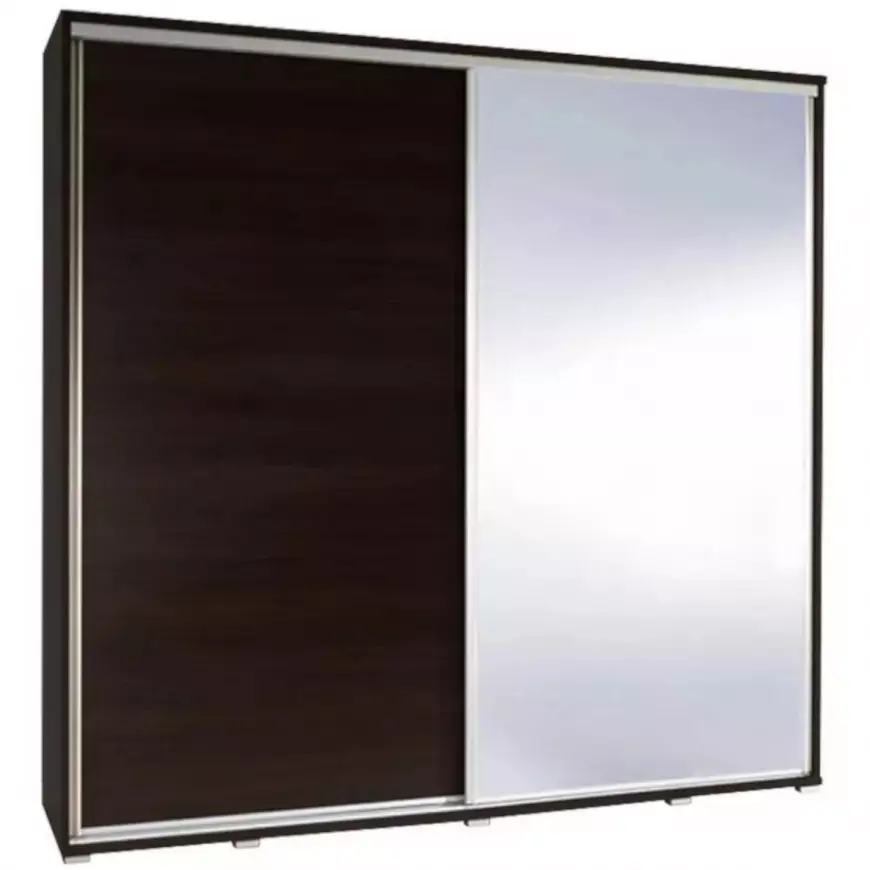 Šatní skříň Se Zrcadlem Penelopa 205 cm Wenge