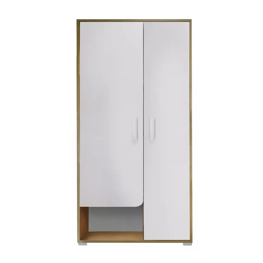 Skříň Bruno 90 cm Dub Lefkas/Bílý/Žlutý