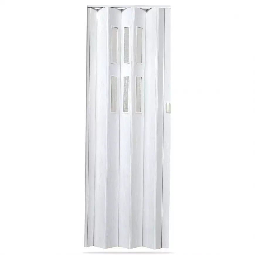 Shrnovací dveře Pioneer glass dub bílý 840mm