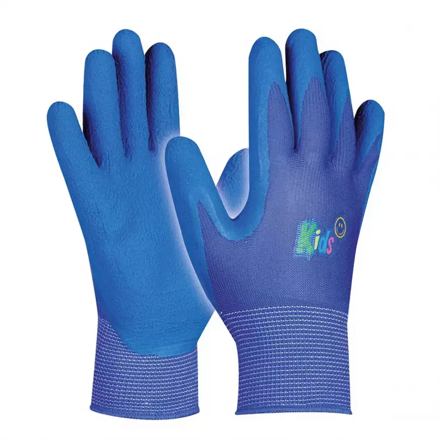 Dětské pracovní rukavice KIDS BLUE, modré, velikost 5