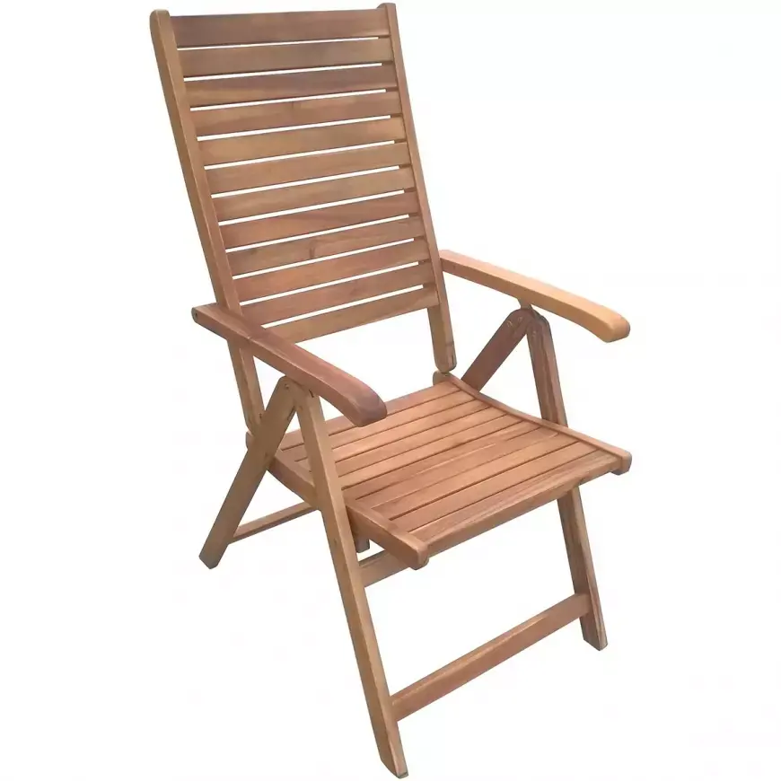 Zahradní dřevěná polohovací židle , 5-poloh