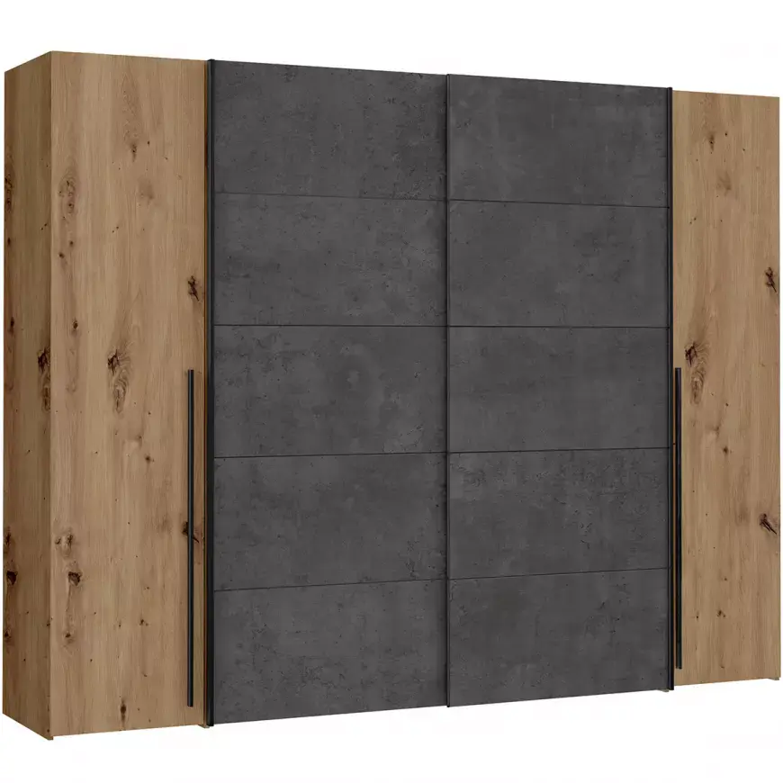 Šatní skříň Narago 270 cm Dub Aristan/Beton