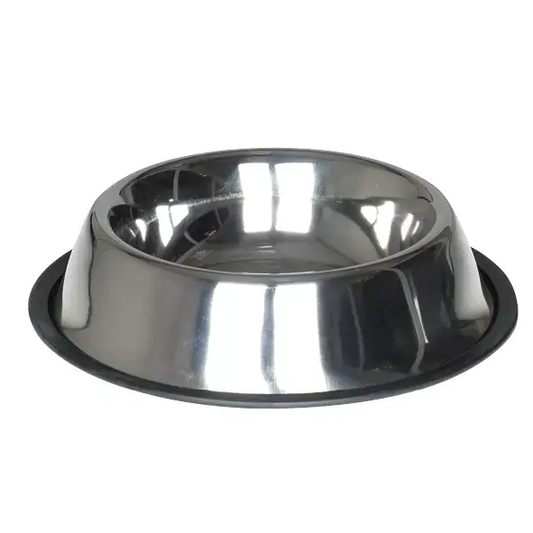 Miska protiskluzová chrom 0,9 l / 17 cm