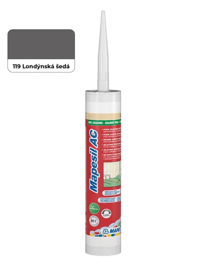 Sanitární silikon Mapei Mapesil AC 310 ml 119 londýnská šedá