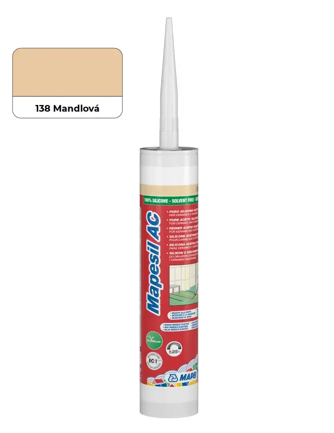 Sanitární silikon Mapei Mapesil AC 310 ml 138 mandlová