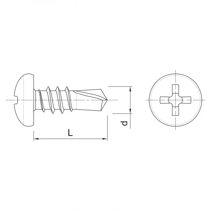 Šroub samovrtný 3,5x9,5mm (200ks)