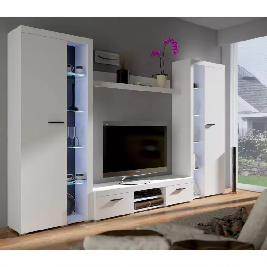 Obývací Stěna Rumba XL 300cm Bílá
