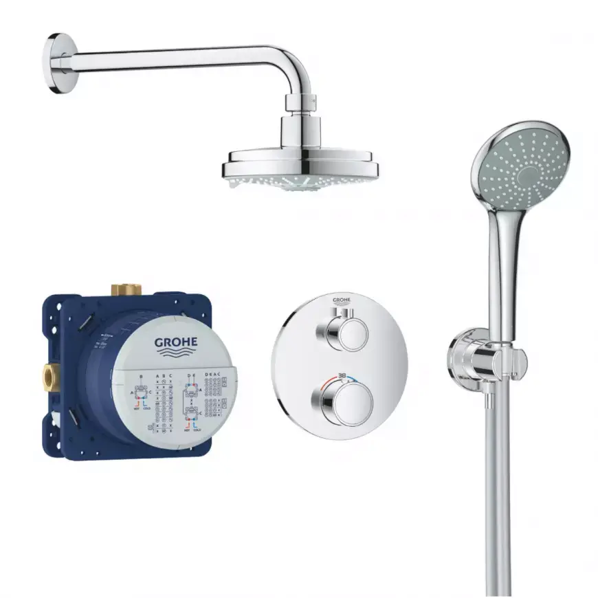 Sprchový set vhodný pro rainshower cosmopolitan 160 GROHTHERM 34735000