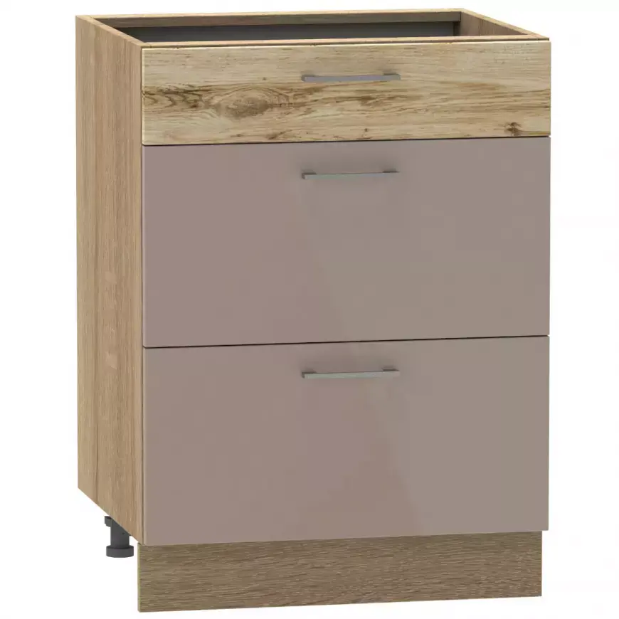 Kuchyňská skříňka Mocca D60 S/3 Macate Lesk Bb