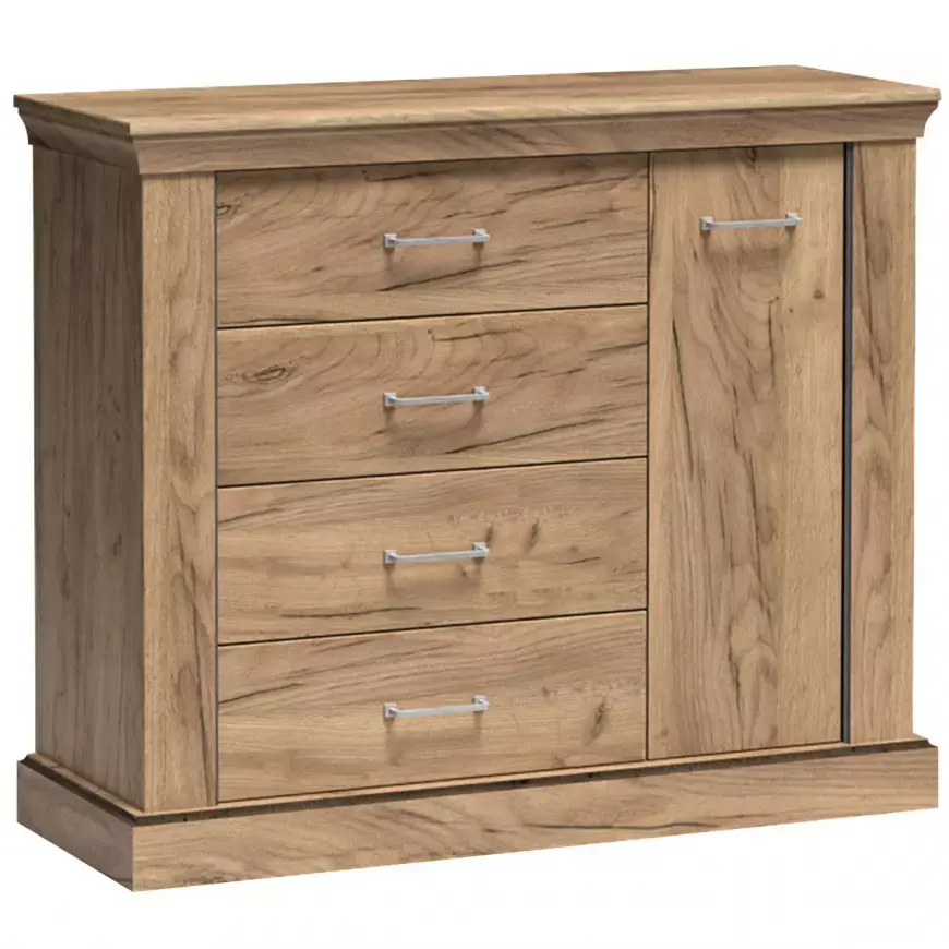Komoda Antica 114cm Dub Kraft Zlatý