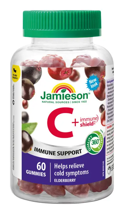 JAMIESON Vitamin C+Immune Shield Gummies pas.60
