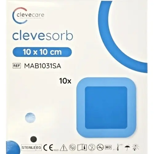 Clevecare Clevesorb superabsorp.krytí 10x10cm 10ks