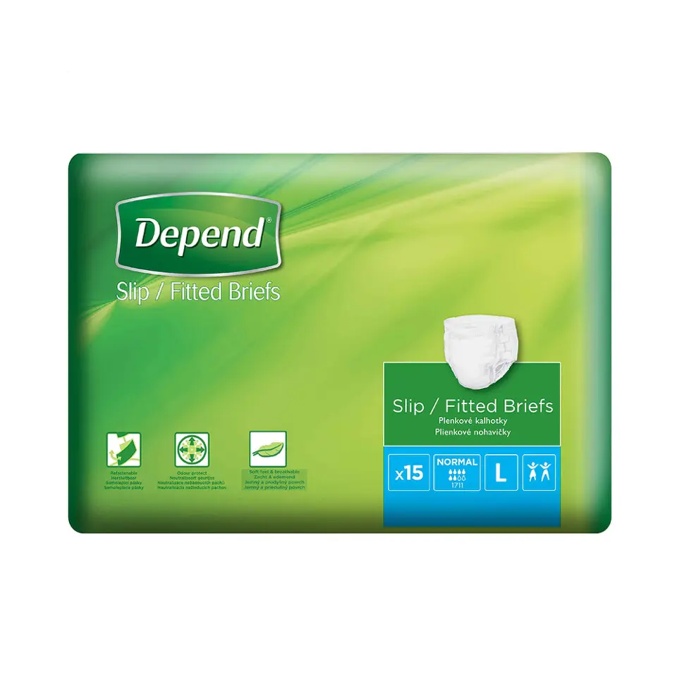 Depend Slip Normal inkont.kalhotky vel.L 15ks