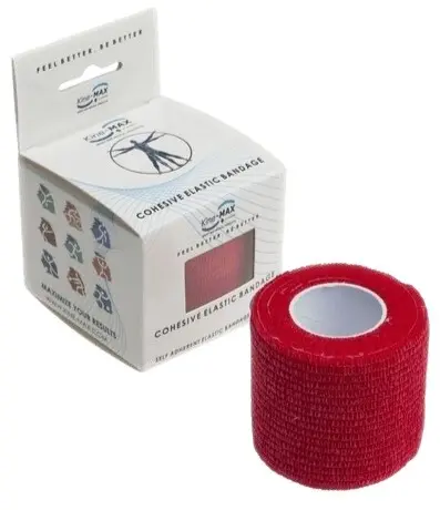 KineMAX Cohesive elast.samofix. 2,5 cm x 4,5 m červené