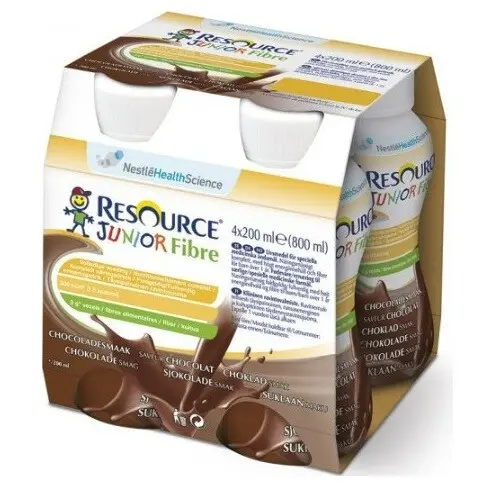 RESOURCE JUNIOR FIBRE KAKAO POR SOL 4X200ML