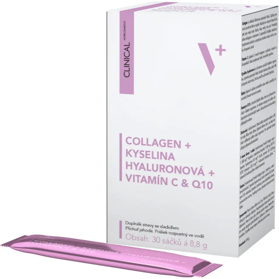 Clinical Collagen + kyselina Hyaluronová + vitamin C a koenzym Q10 30x8.8g