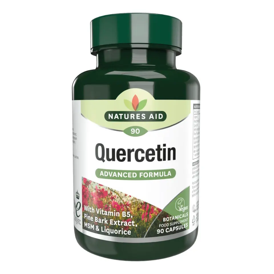 Natures Aid Kvercetin a Vitamin C antioxidant 90 kapslí
